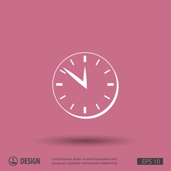 Pictograph of  clock, flat design — Stock Vector