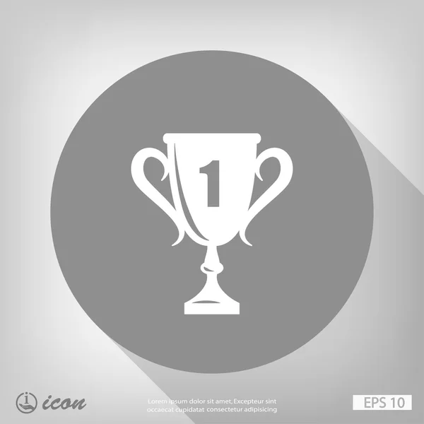 Champions cup platte ontwerp pictogram — Stockvector