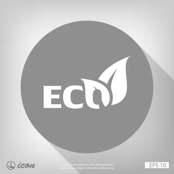 Eco flat design icon — Stock Vector