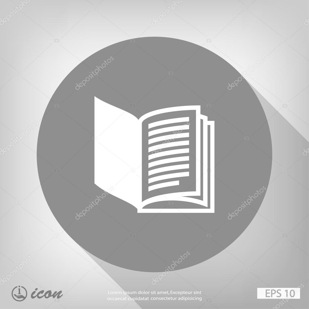Book flat design icon