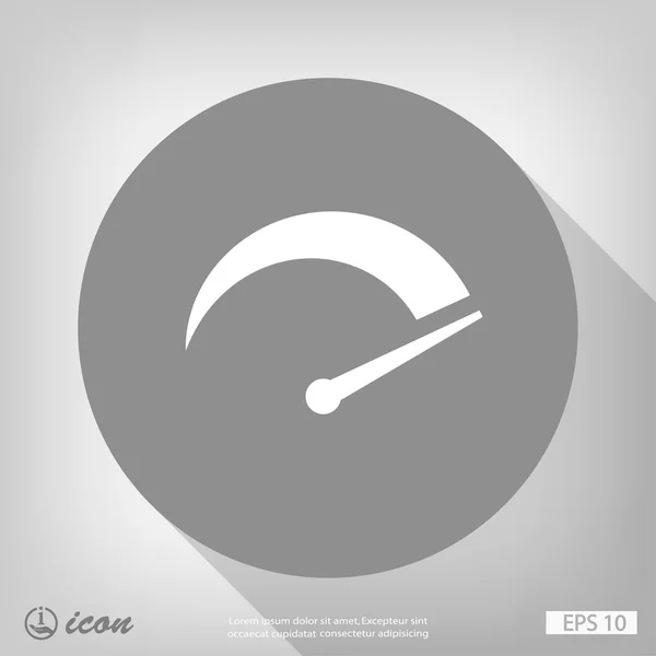 Speedometer flat design icon — Stock Vector