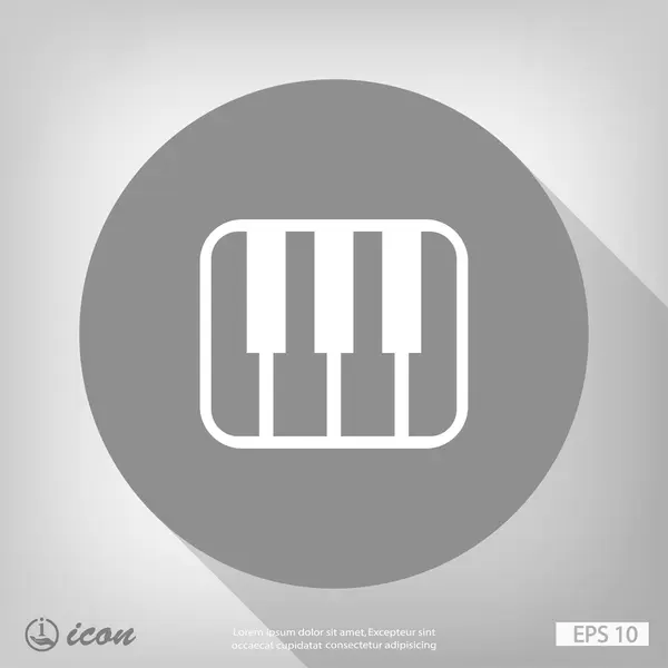 Plochý design ikonu hudební klávesnice — Stockový vektor
