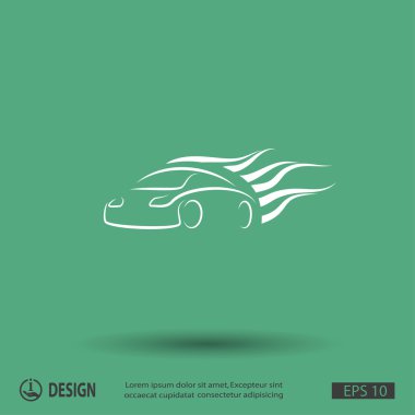 Ekibimizi araba düz tasarım simgesinin