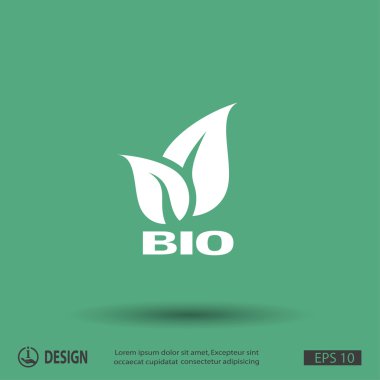 Eko düz tasarım simgesi