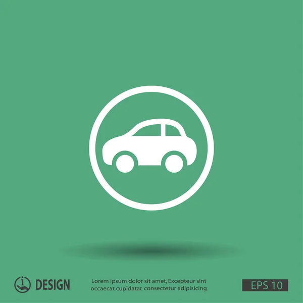 Pittogramma dell'icona del design piatto dell'auto — Vettoriale Stock