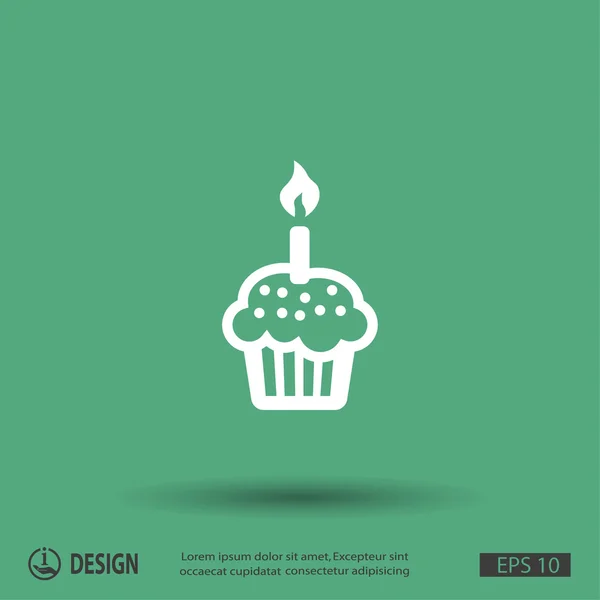 Holiday tårta platt design ikon — Stock vektor