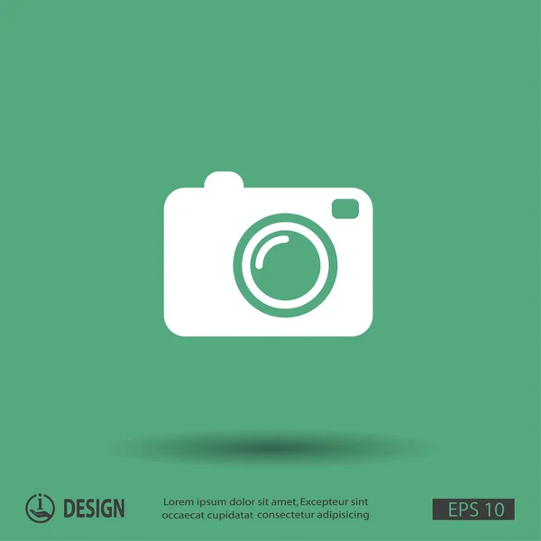 Camera flat design icon — Stock Vector