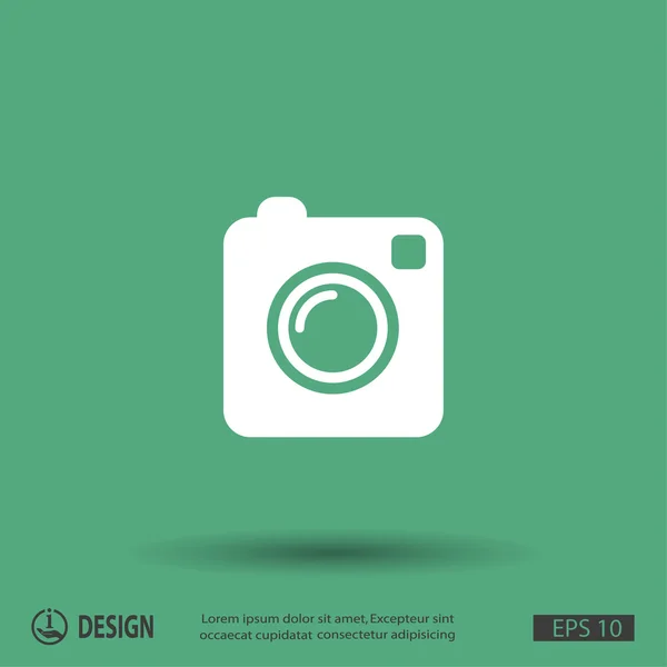Icône design plat appareil photo — Image vectorielle
