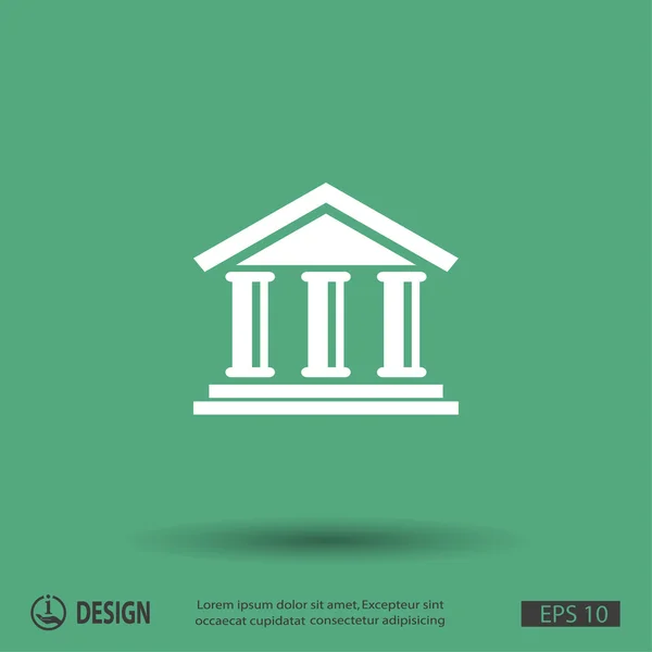 Bank plat ontwerp pictogram — Stockvector