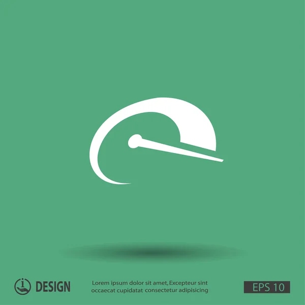 Tacho flache Design-Ikone — Stockvektor