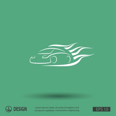 Ekibimizi araba düz tasarım simgesinin