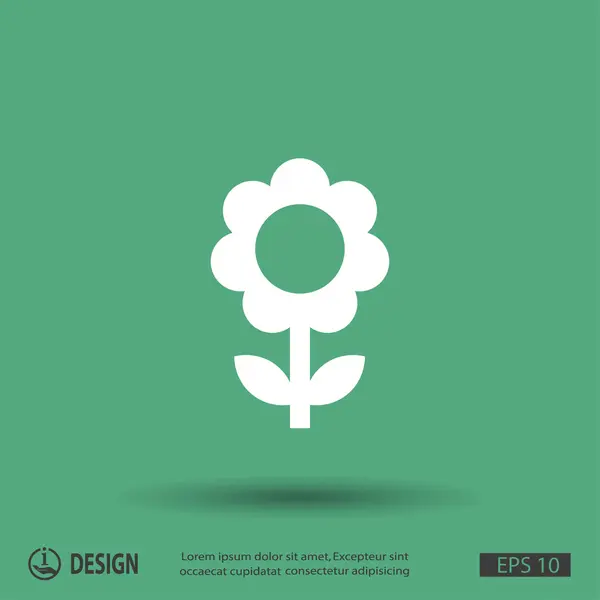 Bloem platte ontwerp pictogram — Stockvector