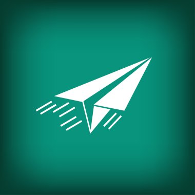 Kağıt Uçak düz tasarım simgesi