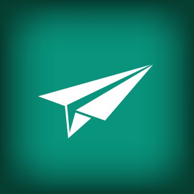 Kağıt Uçak düz tasarım simgesi