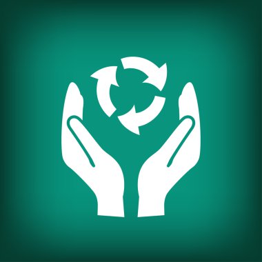 Eko düz tasarım simgesi