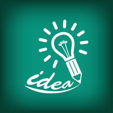 Ampul düz tasarım simgesi