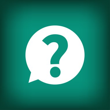 Soru işareti düz tasarım simgesi