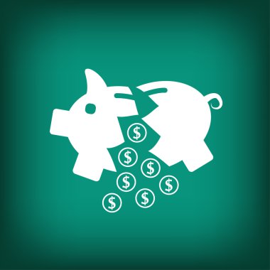 Domuz servet düz tasarım simgesi