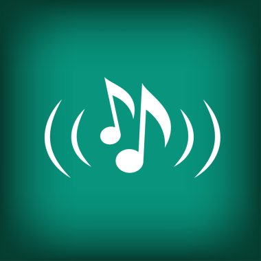 Müzik notlar düz tasarım simgesi