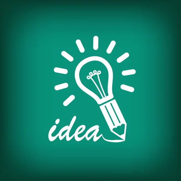 Light bulb flat design icon — Stock Vector