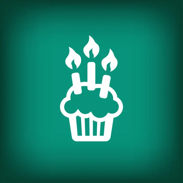 Dovolená dort plochý design ikony — Stockový vektor
