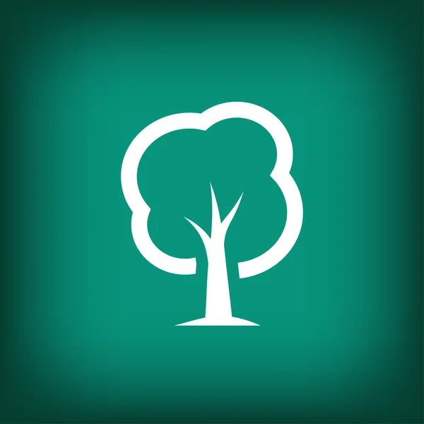 Icône design plat arbre — Image vectorielle