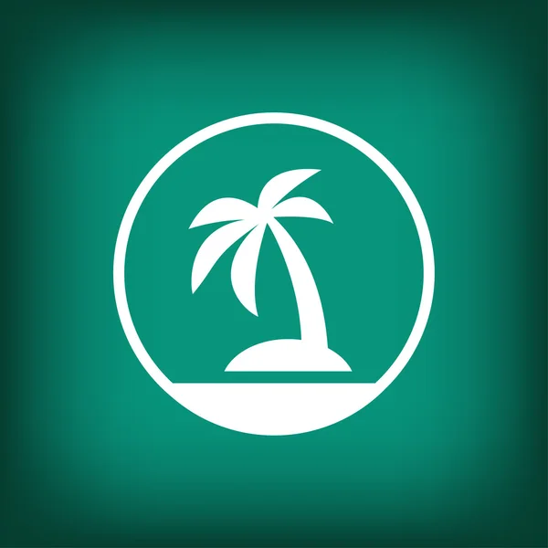 Ostrov plochý design ikony — Stockový vektor