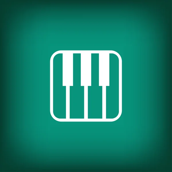 Ikony Płaska konstrukcja klawiatury muzyka — Wektor stockowy