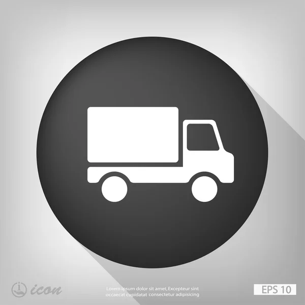 Pictograph of truck flat design icon — Stock Vector