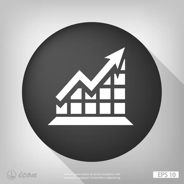 Pittogramma del grafico aziendale — Vettoriale Stock
