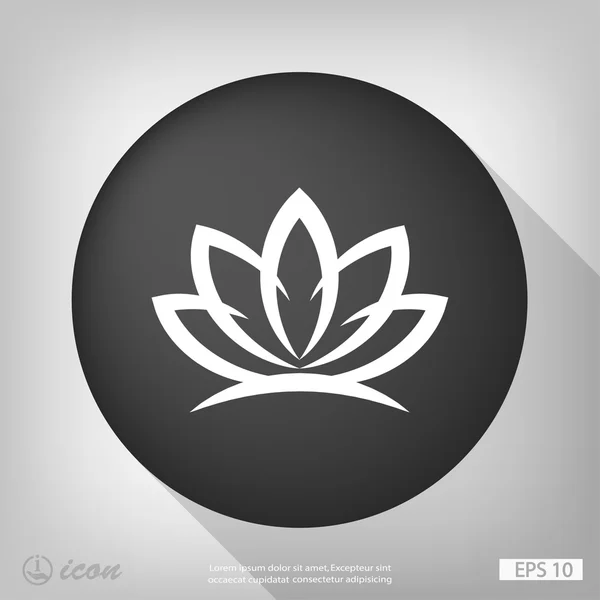 Lotus flache Design-Ikone — Stockvektor