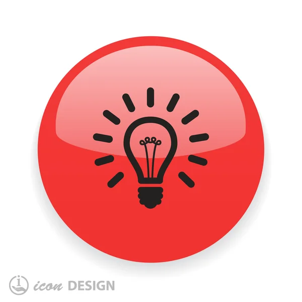 Light bulb platt design ikon — Stock vektor
