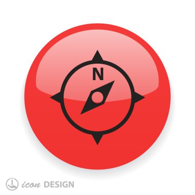 Ekibimizi pusula düz tasarım simgesinin