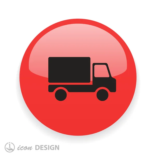Pictografía de camión icono de diseño plano — Archivo Imágenes Vectoriales