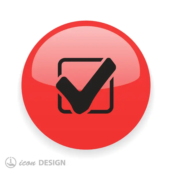 Check mark flat design icon — Stock Vector