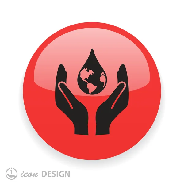 Eco flat design icon — Stock Vector