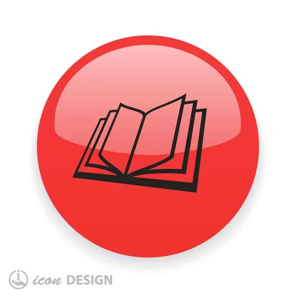 Libro icono de diseño plano — Archivo Imágenes Vectoriales