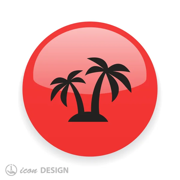 Ön platt design ikon — Stock vektor