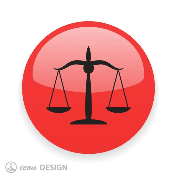 Justicia escala icono de diseño plano — Archivo Imágenes Vectoriales