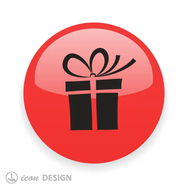 Pictograph of gift icon — Stock Vector