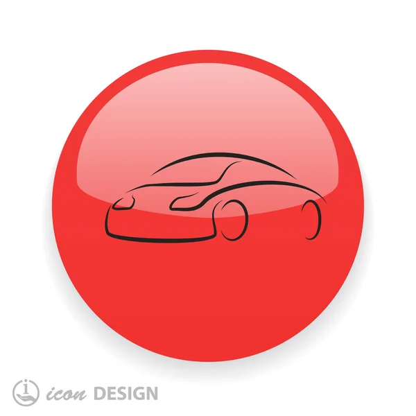 Ikony Symbols samochodu płaski kształt ikony — Wektor stockowy