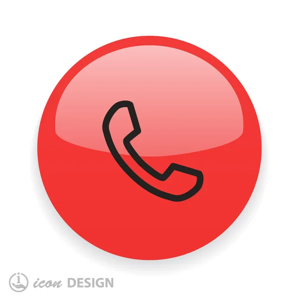 Pictogramme de téléphone, design plat — Image vectorielle