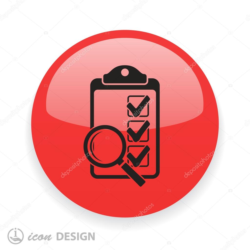Checklist with magnifying glass icon