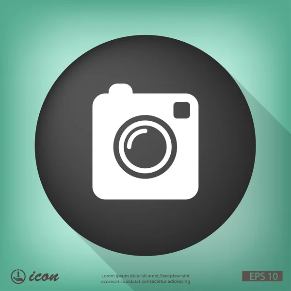 Plochý design ikona kamery — Stockový vektor
