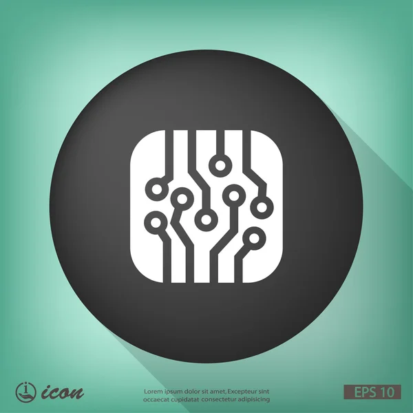 Pictograph van circuit board — Stockvector