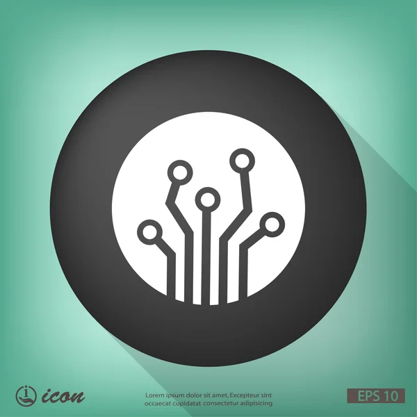 Pictograph van circuit board — Stockvector