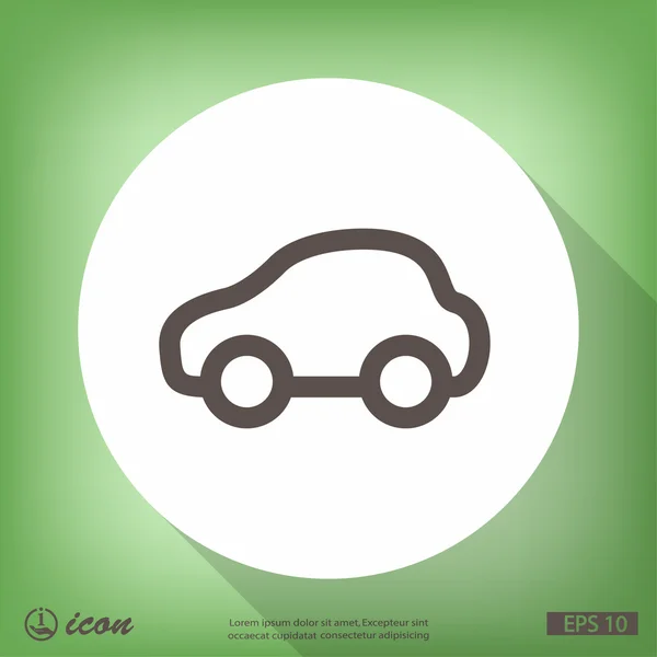 Pittogramma dell'icona del design piatto dell'auto — Vettoriale Stock