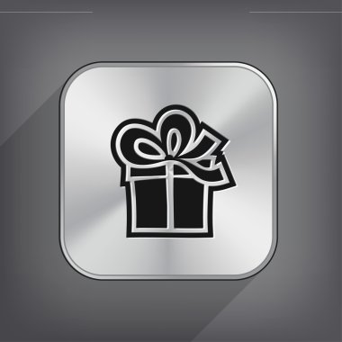 Hediye düz tasarım simgesi