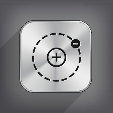 Atom düz tasarım simgesi