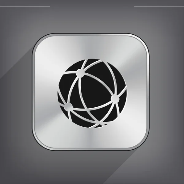Pictograph of globe flat design icon — Stock Vector